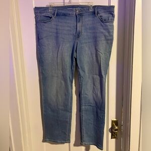 Old Navy high waisted straight leg light wash jeans